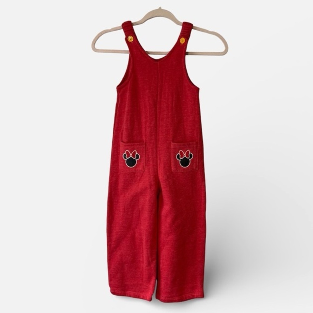Disney Minnie Mouse Red Velvet Overalls / Romper (Toddler)